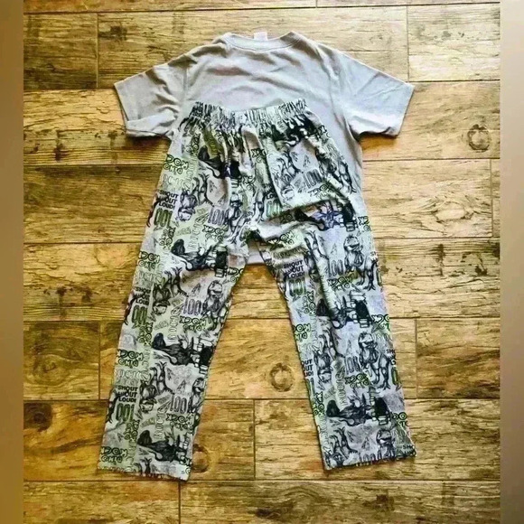 Childrens place gray black dinosaur PJ set Youth size 6-7 - Picture 2 of 6